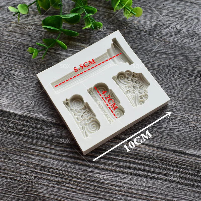 Винтажная римская колонна в европейском стиле формы для выпечки торта с мастикой