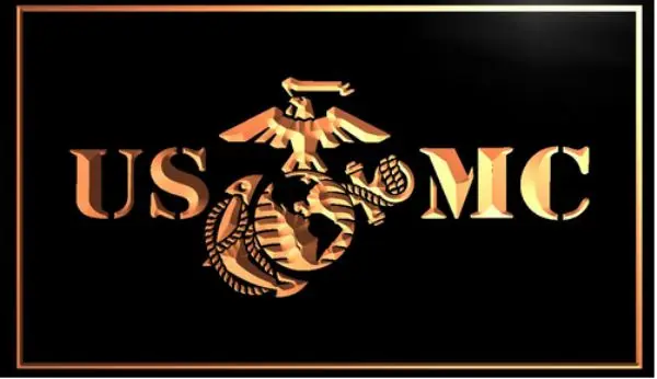 Неоновая светодиодсветодиодный световая вывеска USMC для клуба морской пехоты