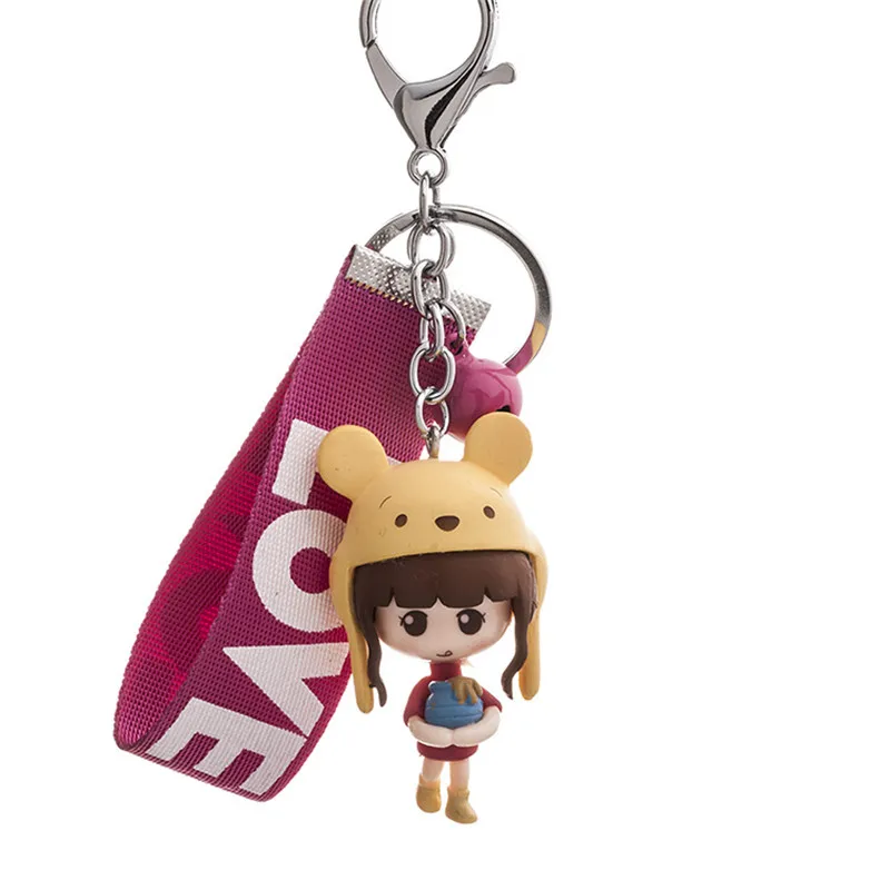 Брелок для ключей с изображением красивой девушки Пикачу шиди Tzu Longmao Pooh bear