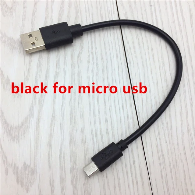 15 см короткий Micro usb кабель type-c зарядный кабель для iphone 5s 6 6s 7 plus xiaomi samsung для huawei android Внешний Аккумулятор кабель - Тип штекера: black for android