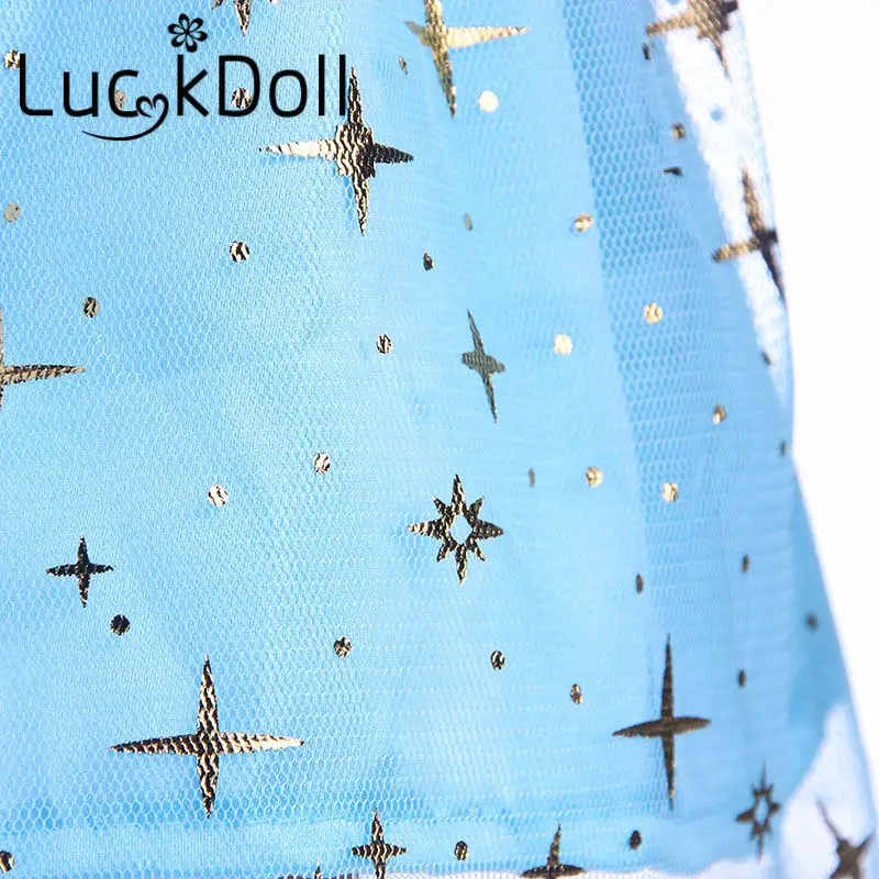 Шифоновое платье LUCKDOLL с принтом подходит для 18 дюймовых американских кукол 43 см