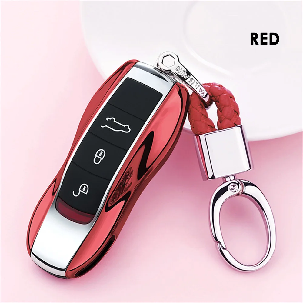 Чехлы для автомобильных ключей из ТПУ чехол брелок + Porsche Cayenne 911 996 Panamera Macan защита