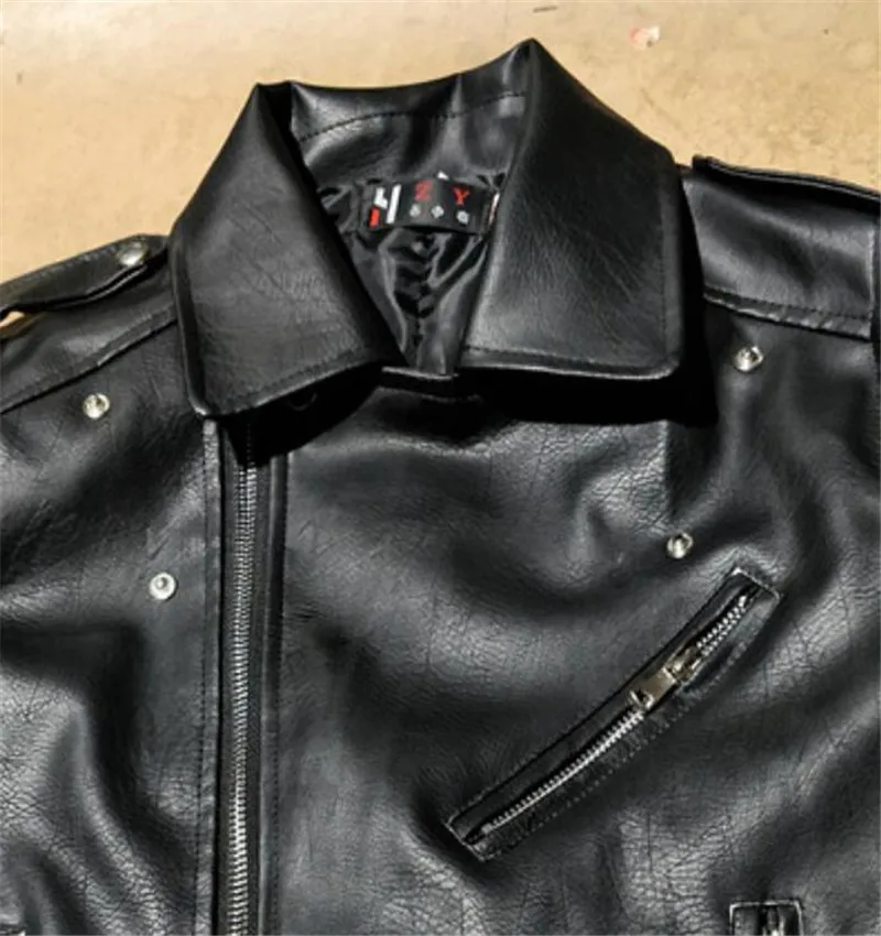 Бразильская куртка для девочек, пальто, S-XXXL, с двойными лацканами, на молнии, с поясом, Короткие Модные Куртки из искусственной кожи для девочек, верхняя одежда, весна-осень, уличная одежда