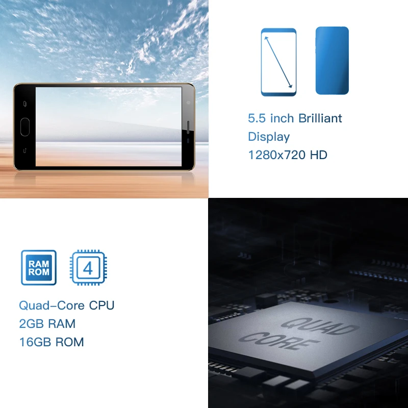 4G KXD KENXINDA S6 Android-смартфон Оперативная память 2 Гб Встроенная 16 MTK6737 4 ядра