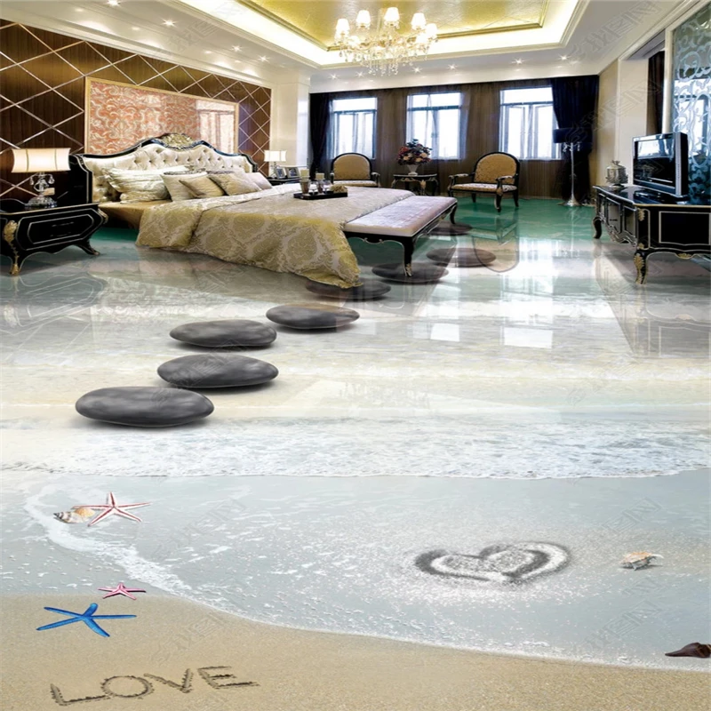 3D-обои beibehang на заказ классические ПВХ обои с изображением морского песчаника