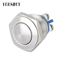 5pcs 16mm push button switch household appliance stainless steel momentary switches smart home accessories round heard switch