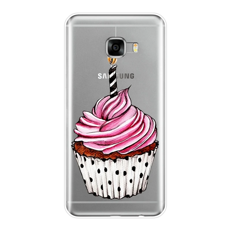 Силиконовый мягкий чехол-накладка для Samsung Galaxy C5 C7 C9 Pro | Мобильные телефоны и
