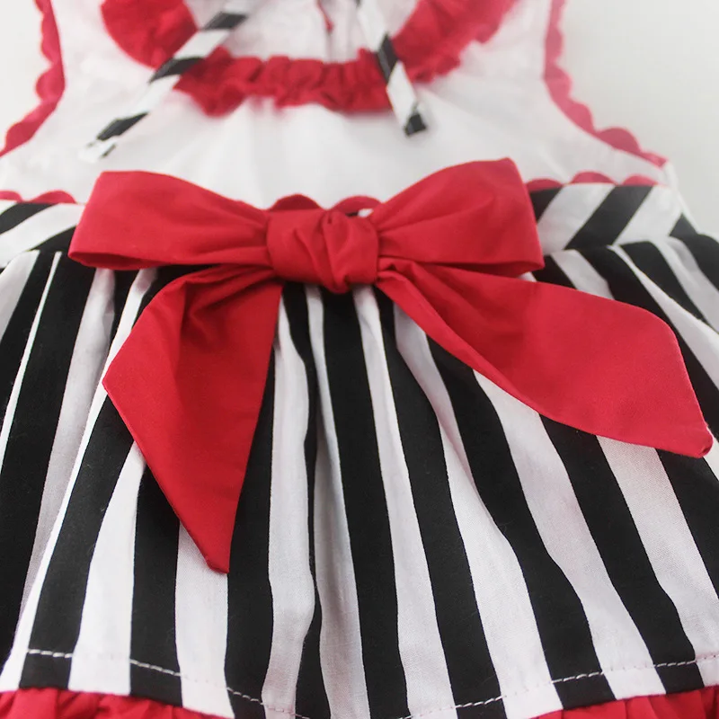 Новый детский комбинезон + шапка для маленьких девочек Модный Полосатый с бантом