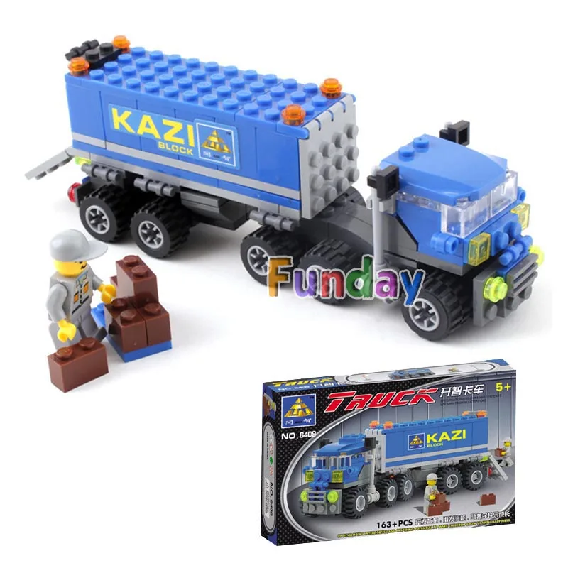 Новинка оригинальная модель маленького городского грузовика Kazi 6409 с фигурками 3D