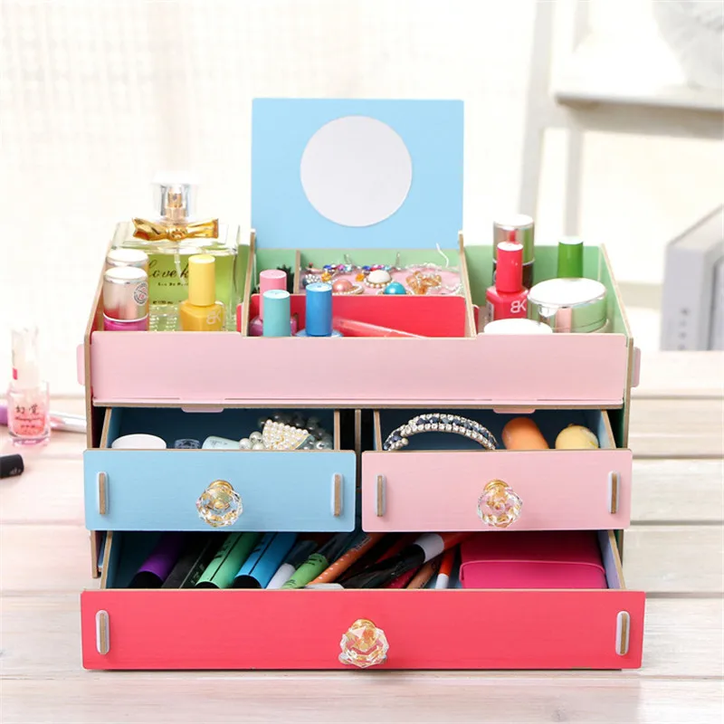 Деревянный ящик для хранения ювелирных изделий органайзер косметики чехол