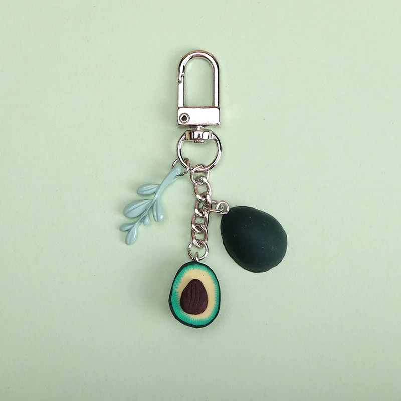keychain 4 Брелок с фруктами, новинка, имитация авокадо, в форме сердца, брелок, модное ювелирное изделие, подарок для женщин, брелоки, маленький подарок - Color: keychain 4