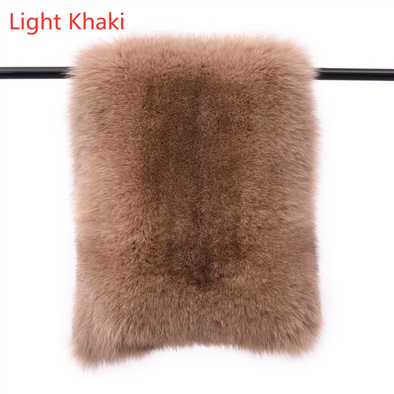 Light Khaki Бренд натуральная черно-бурая лиса пальто вертикальные длинным рукавом Для женщин теплые пальто из натуральной черно-бурой лисицы куртка Лисий Мех Теплый - Цвет: Light Khaki