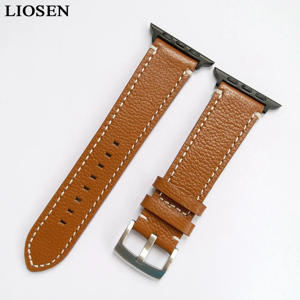 Ремешок для часов LIOSEN из натуральной кожи Apple Watch винтажный стиль Пряжка