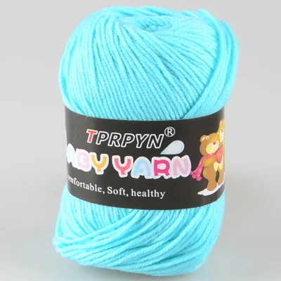 Tprpyn 1 шт. = 50 г Мягкая приятная для кожи хлопчатобумажная пряжа молочного цвета пряжа для вязания крючком кукольный свитер - Цвет: 25 fen lan