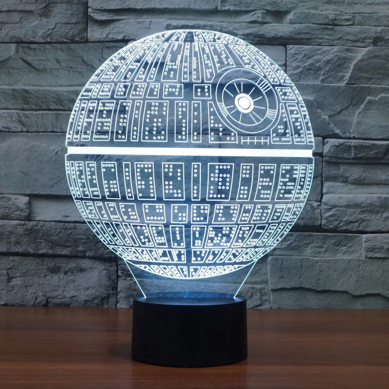 3D лампа светодиодная ночник Звездные войны новинка USB настольная детский