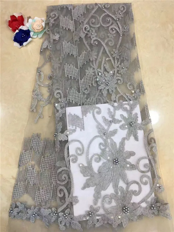 Гипюровая кружевная сетчатая ткань с блестками африканская золотая линия