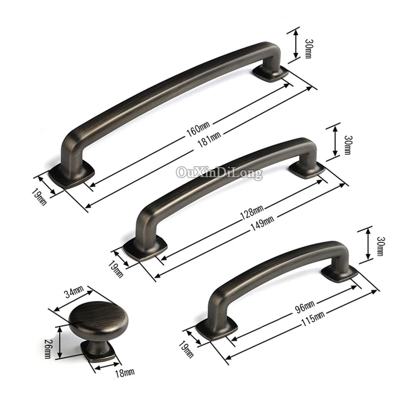 

10PCS Retro European Antique Kitchen Cabinet Door Handles Cupboard Wardrobe Drawer Cabinet Pulls Handles&Knobs Brushed Finished