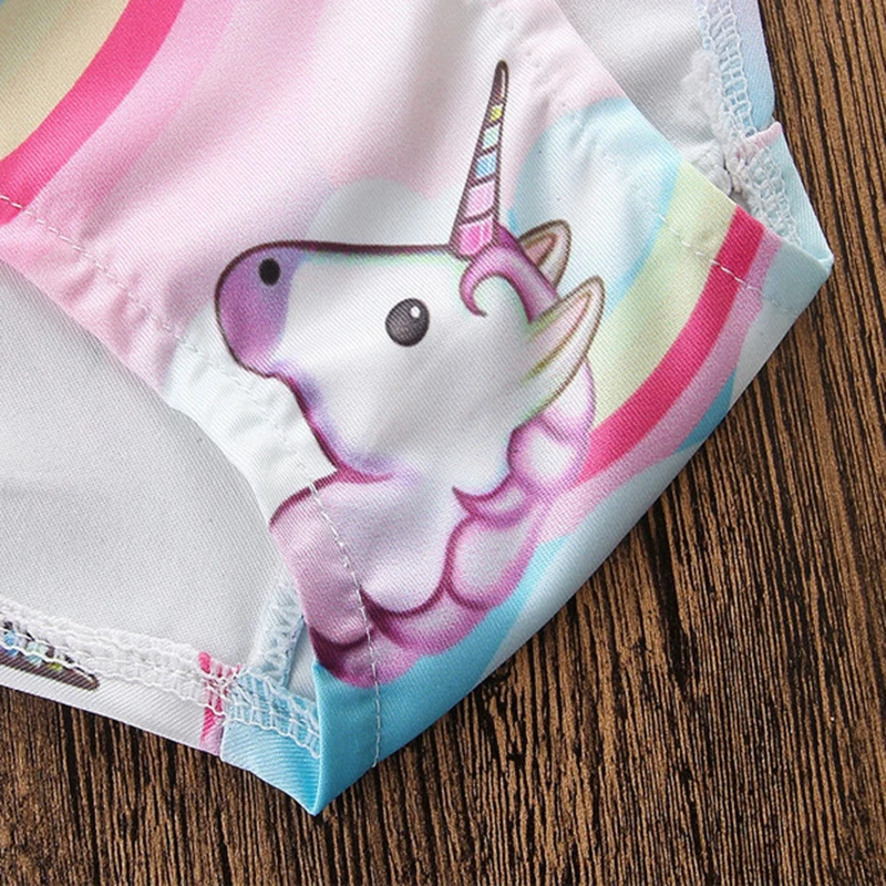 DOSOMA/детский купальный костюм с принтом единорога для маленьких девочек Детский