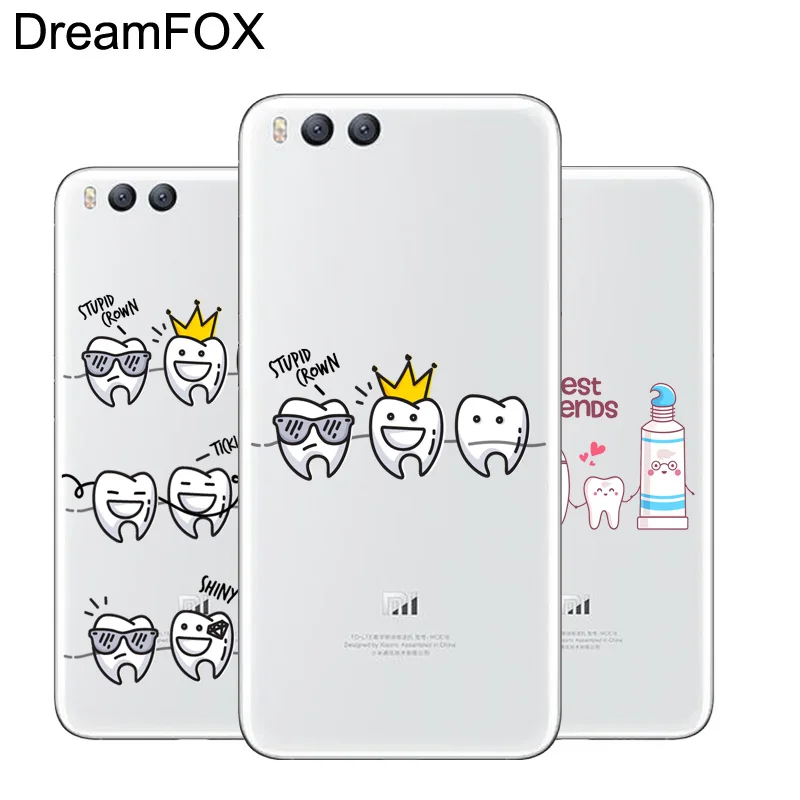 DREAMFOX L508 мультфильм зубы силиконовый чехол-накладка из мягкого ТПУ чехол крышка