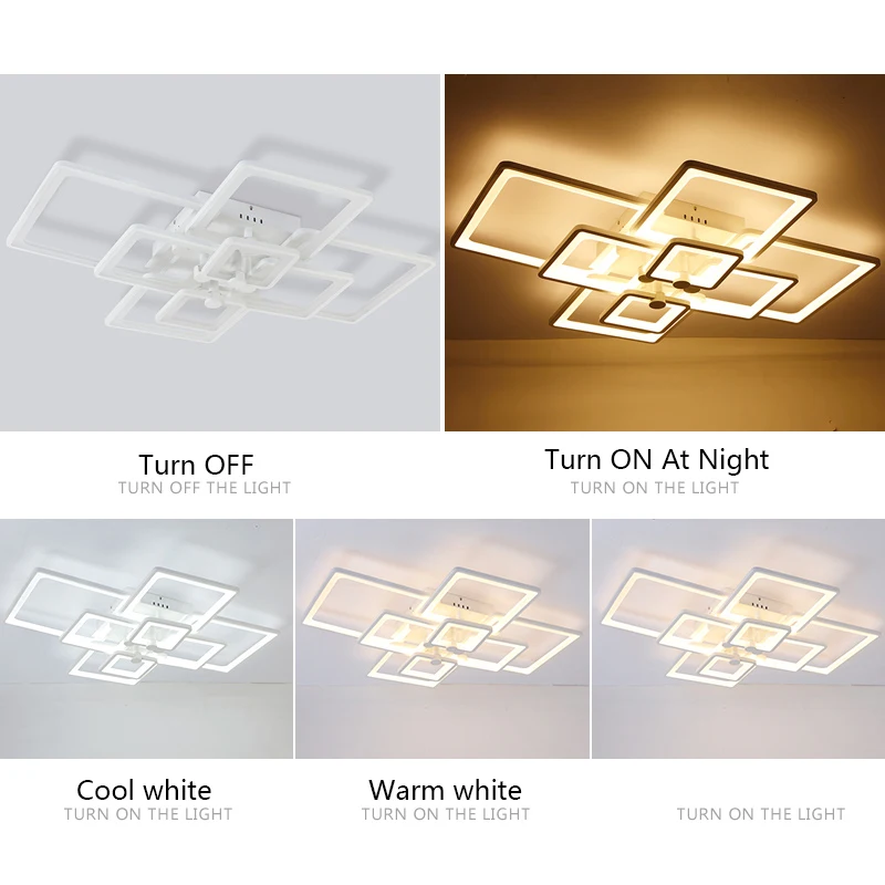 Поверхностного монтажа акриловые современные светодиодные потолочные лампы для