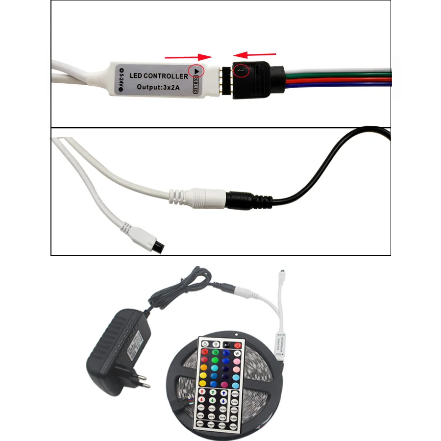 Светодиодный светильник SMD 5050 гибкая лента RGB 5 м 10 60 светодиодов/м Диодная DC 12 В с