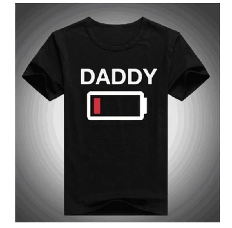 Family Clothing Mommy Daughter Son Summer Battery T Shirt Father&amp Mother&ampKids Matching Outfits Mother Clothes E0102 | Мать и