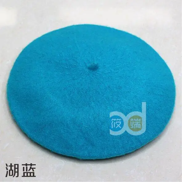 Hot Sell Cheap Fashion New Women Wool Solid Color Beret Female Bonnet Caps Winter All Matched Warm Walking Hat Cap 20 Color