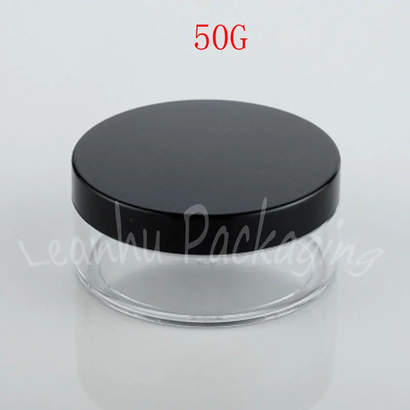 50G Transparent Empty Plastic Sifter Loose Powder Jar , 50CC Empty Cosmetic Container , Makeup Sub-bottling ( 30 PC/Lot )