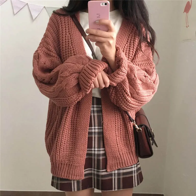 2018 Новый Для женщин модные зимние свитеры Chic бойфренда Стиль Винтаж Свитера