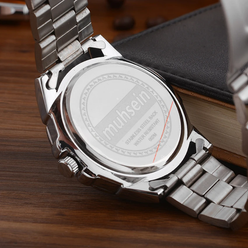 2018 Muhsein fashion &ampcasual quartz watch stainless steel waterproof men | Наручные часы