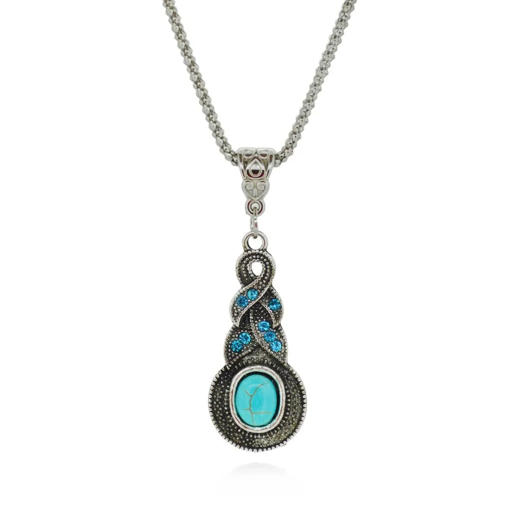 2017 винтажное ожерелье для женщин Элегантный геометрический длинный кулон