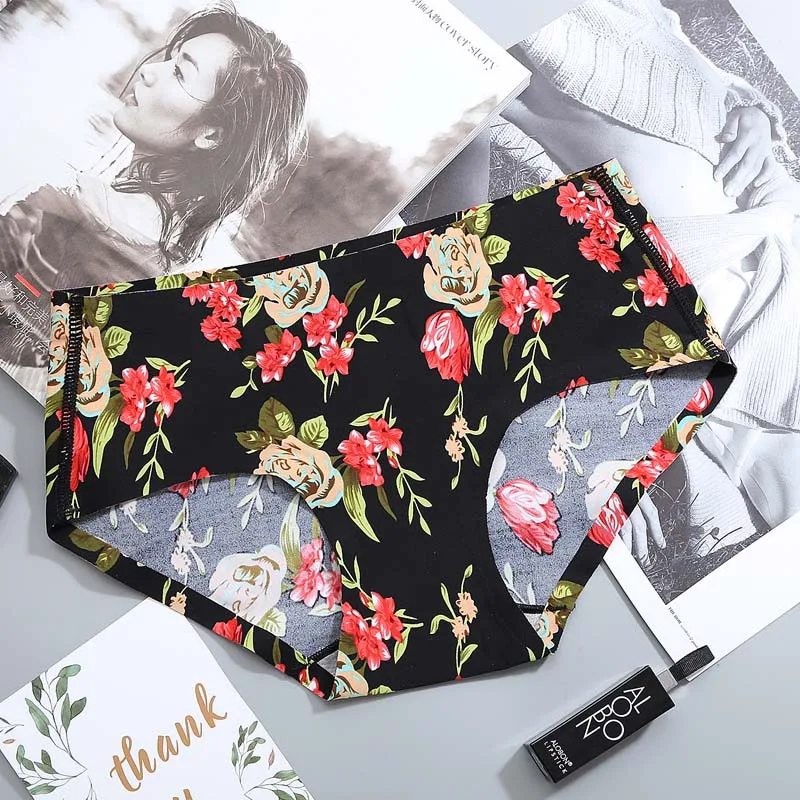Flower panties Бесшовный сексуальный бюстгальтер для женщин, модный бюстгальтер пуш-ап без косточек, нижнее белье, бюстгальтер без косточек 3/4, хлопковое нижнее белье, бюстгальтер - Цвет: Flower panties