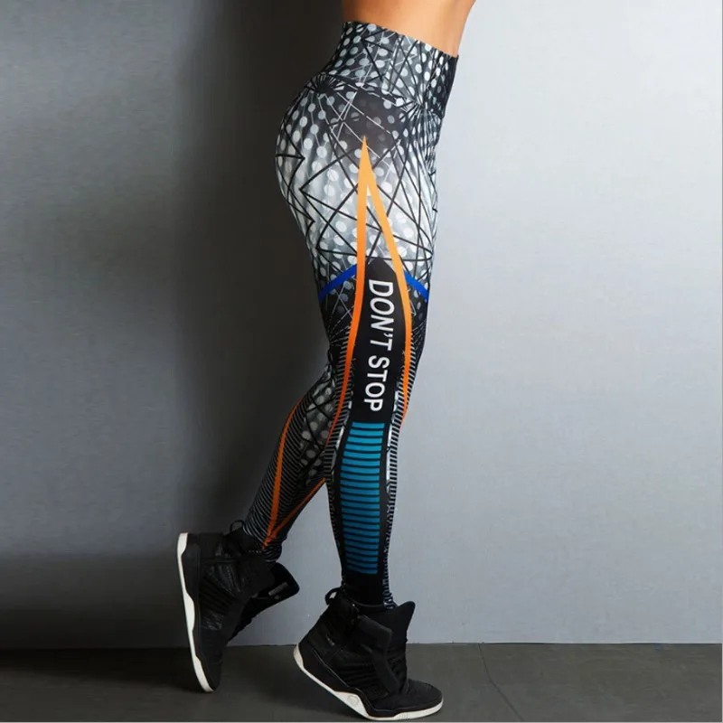 Леггинсы с сетчатым рисунком для фитнеса женские спортивные эластичные