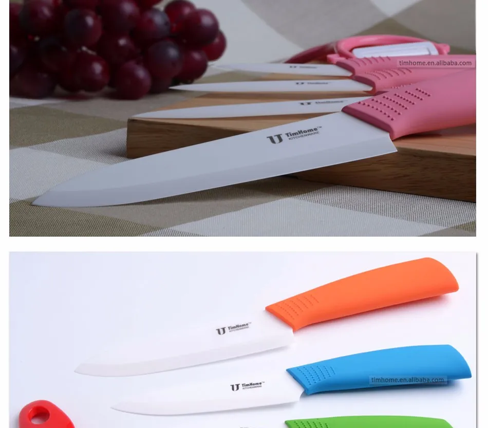 Горячие Продажи Циркония Timhome " 4" " 6" Керамических ножей нож с крышками Кухонный Нож