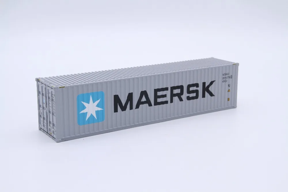Коллекционная литая Игрушечная модель подарок 1:50 весы MAERSK 40-футового грузовой контейнер модель для делового подарка, Дисплей украшения
