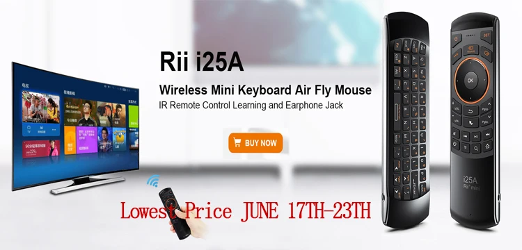 Rii Mini i25A 2,4G Беспроводная русская английская Клавиатура Fly Air mouse IR удлинитель обучающий пульт дистанционного управления для Android Smart tv IP tv