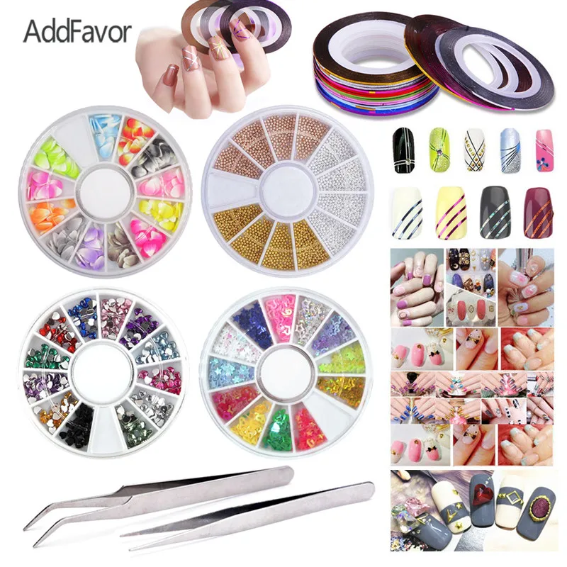 AddFavor 3D искусственный акриловый жемчуг бриллиант для ногтей драгоценные камни