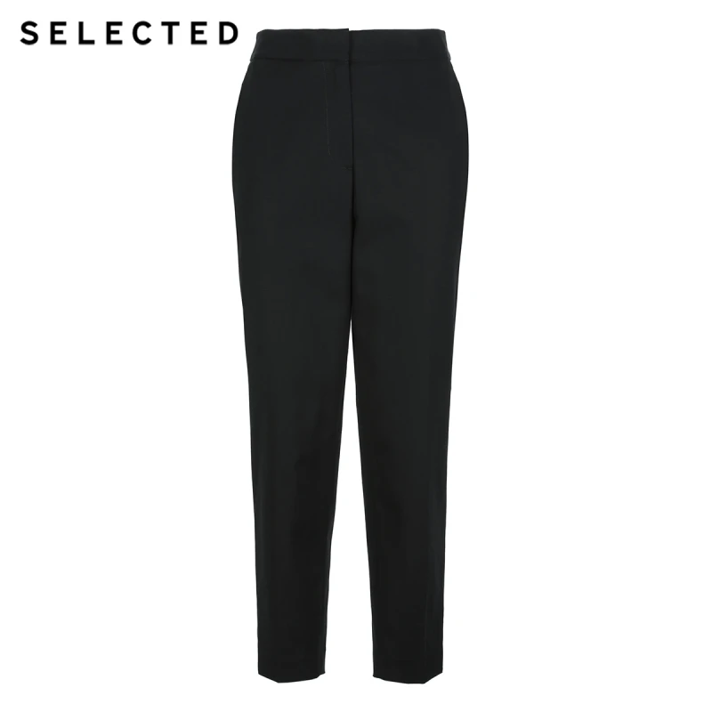 Отборные женские зауженные укороченные брюки из смеси хлопка S | 418414512 Женская