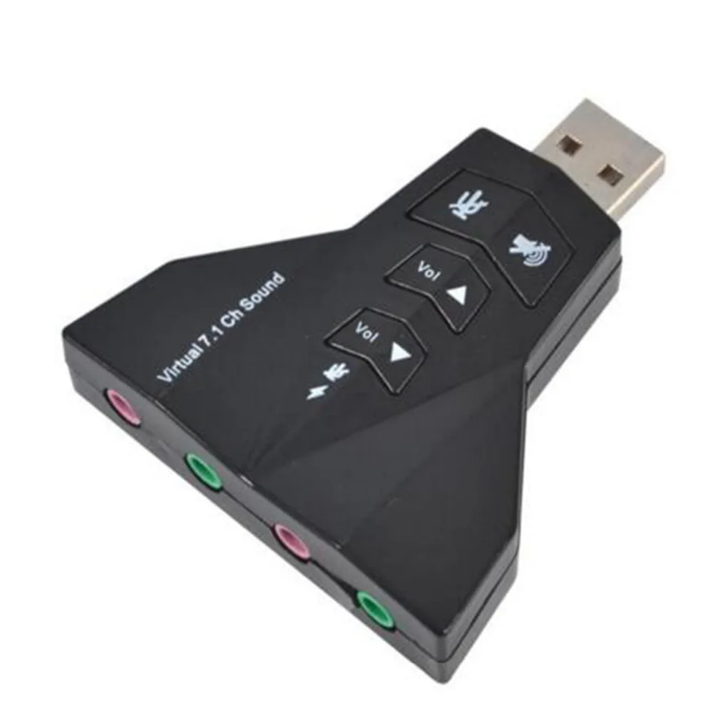 Etmakit микрофон гарнитура 7 1 Ch 3D Аудио карта конвертер двойная звуковая Виртуальный