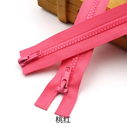 Peach 5# разъемная застежка-молния с двойными концами застежкой-молнией застежка-молния смолаы Meete открытого конца 60/70/80/120/150/200 см набор «сделай сам» для спальные мешки диван одежды палатка прошитая вручную - Цвет: Peach