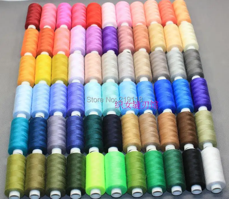 

66 colours Mixed sewing thread ,sewing machine parts teryle 100% polyester thread, 388 yards/ color,Freeshipping.