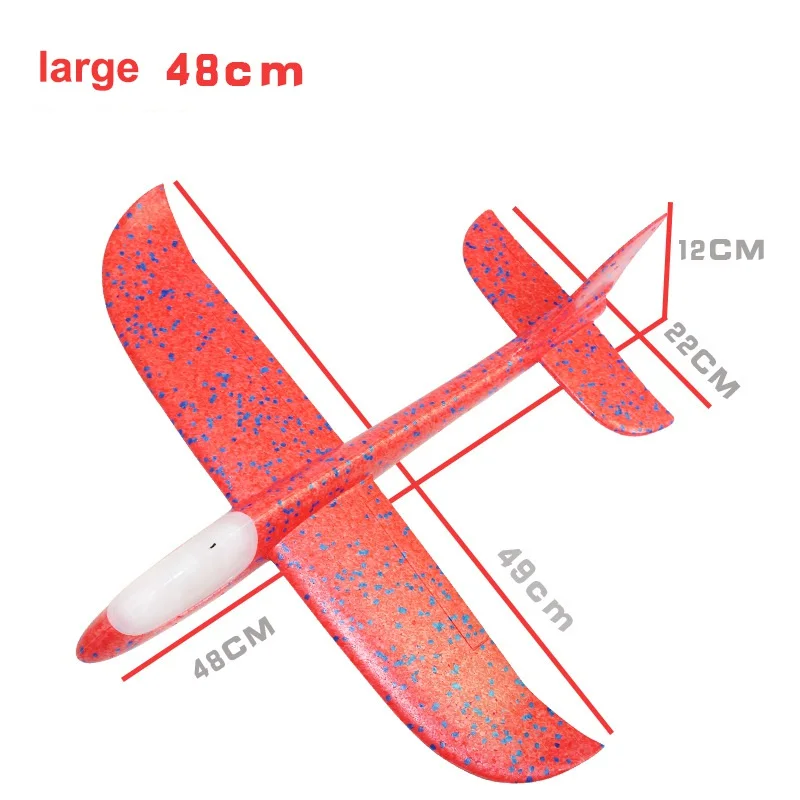 Летающий мини пенопласт инерционный светодиодный ночной самолет игрушка ручной
