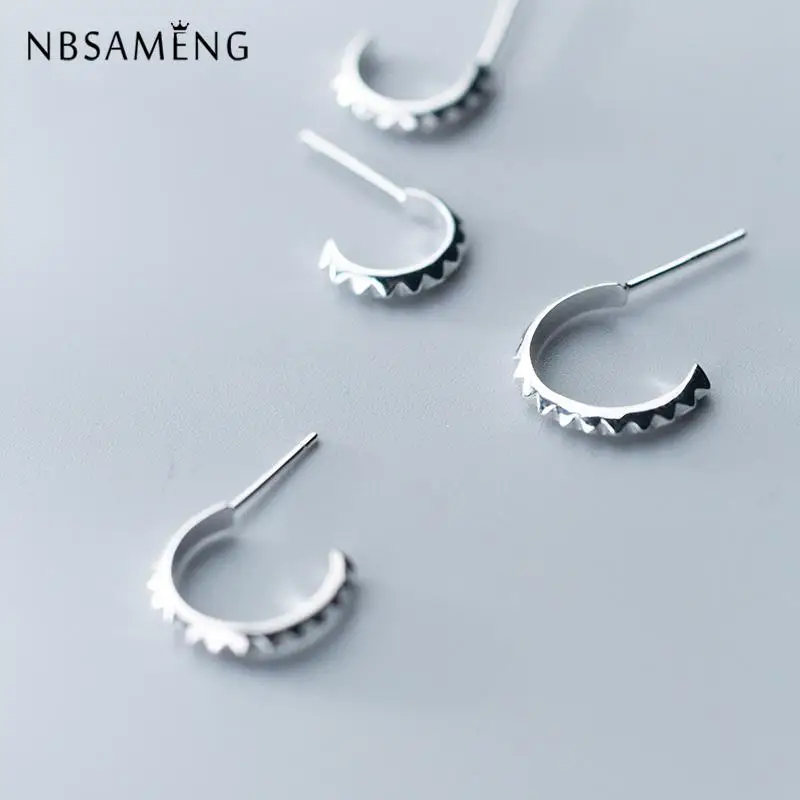 NBSAMENG 100% Стерлинговое Серебро 925 пробы серьги с волнистым крючком ювелирные