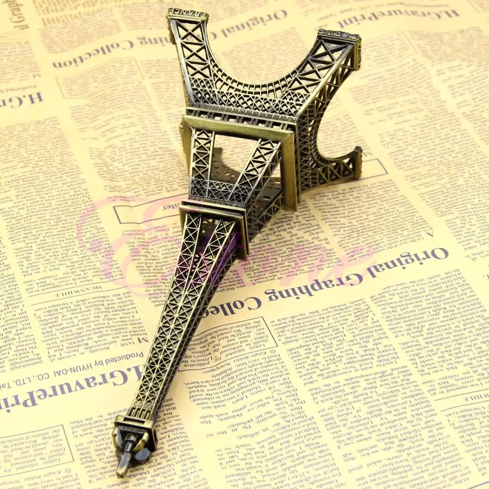 Декоративная модель из сплава 13 см винтажная бронзовая фигура Парижа Эйфелевой