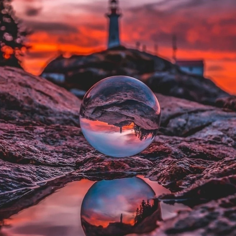 GVCD Magic Crystal Ball Quartz Fengshui Photography Glass Crystals Craft Travel Take Pictures Home Decorative Balls Gift | Дом и сад