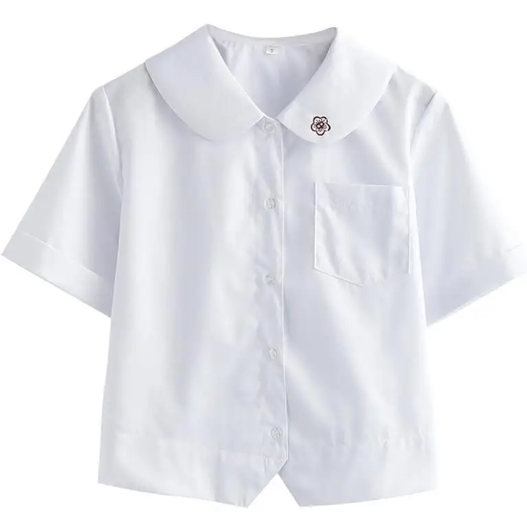 Японская школьная униформа для девочек белая рубашка с длинным рукавом