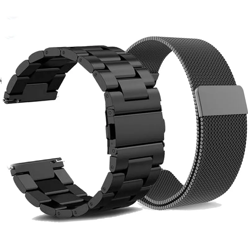 Milans, ремешок из нержавеющей стали для Xiaomi Huami Amazfit GTR Pace Stratos 2/2 S, Смарт-часы 22 мм, ремешок для samsung Galaxy huawei GT Active