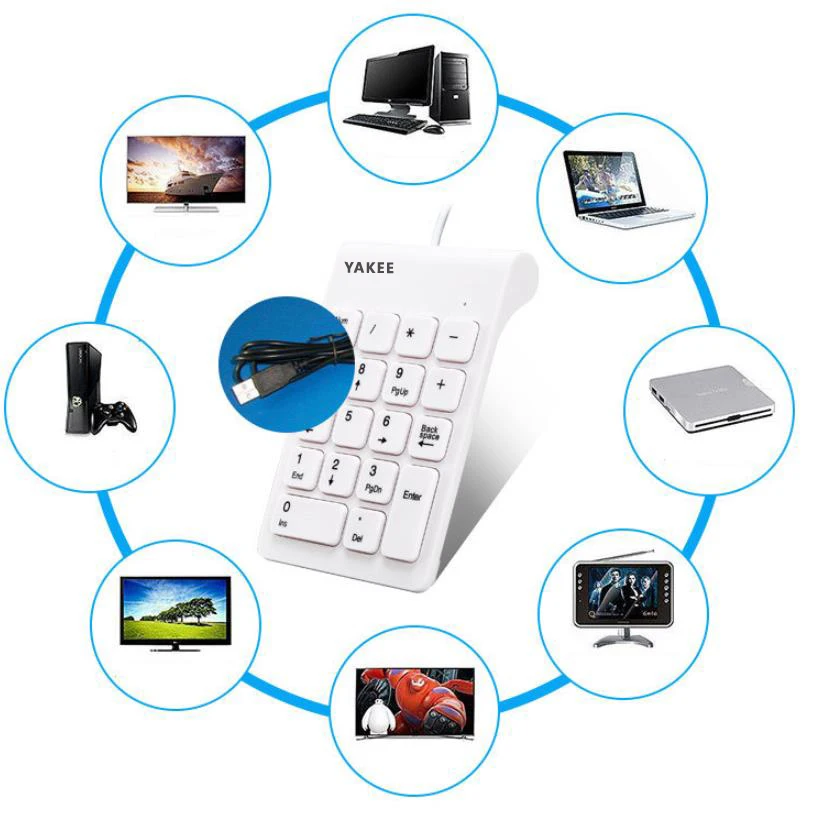Проводная Мини USB цифровая клавиатура с цифрами 18 клавиш Для iMac/MacBook Air/Pro ноутбука