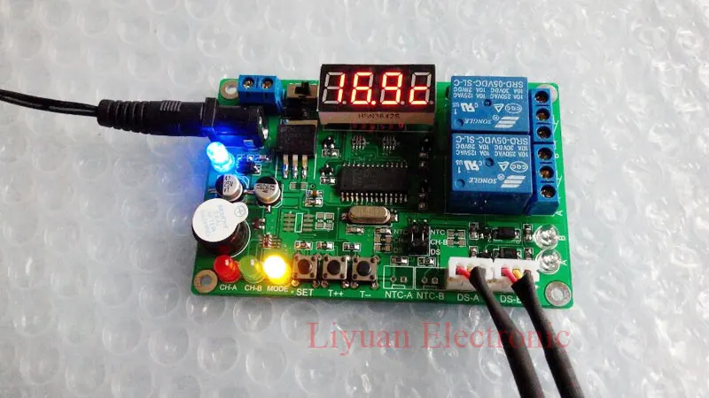 Интеллектуальный цифровой регулятор температурной разницы/DS18B20 температурная