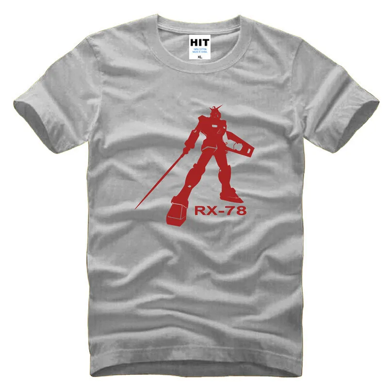 Аниме персонаж из мультфильма EXIA Gundam RX-78 Футболка мужская 2016 новая хлопковая